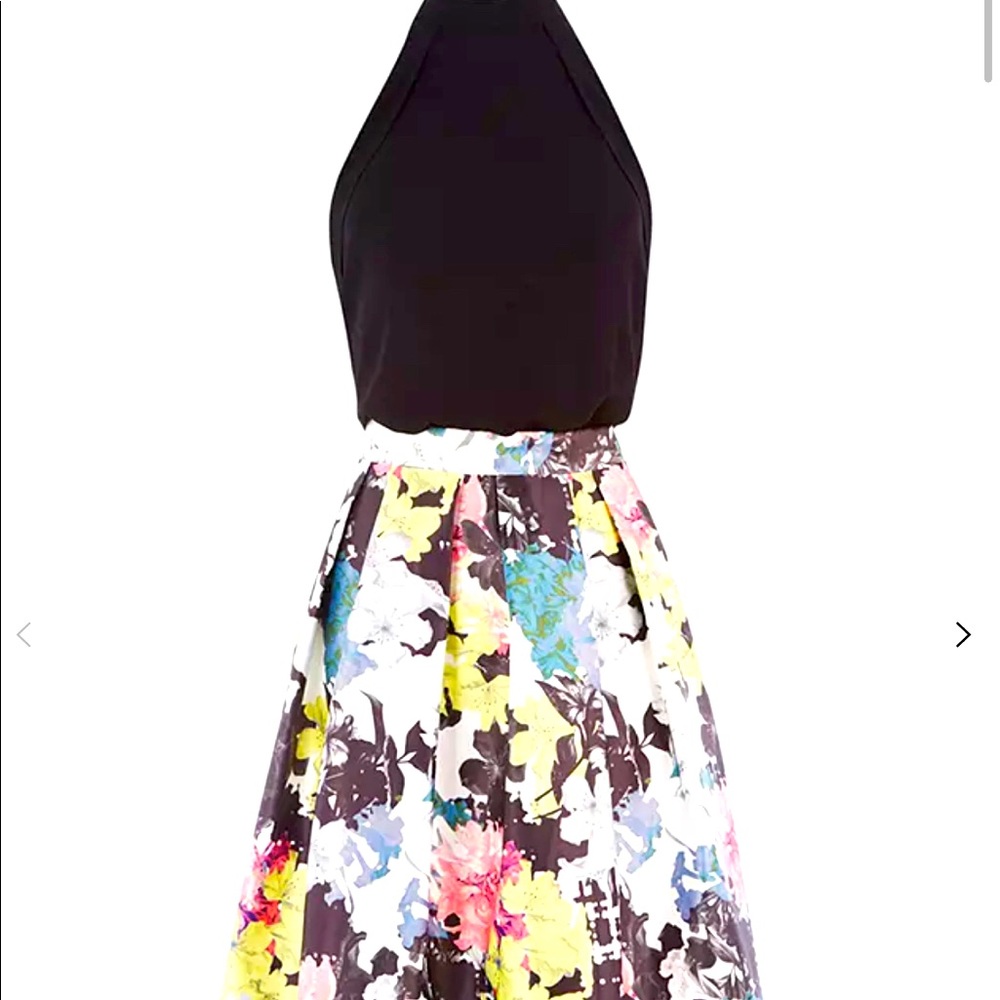 warehouse statement floral midi dress